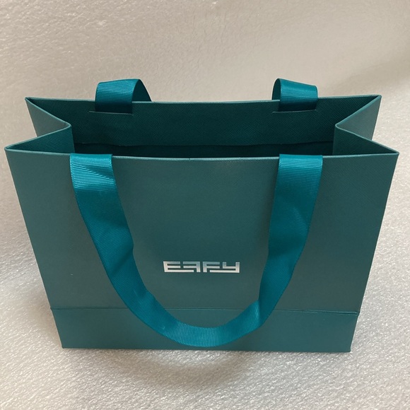 Authentic EFFY Green Gift Shopping Bag, with Two (2) Ribbon Handles - Picture 2 of 5